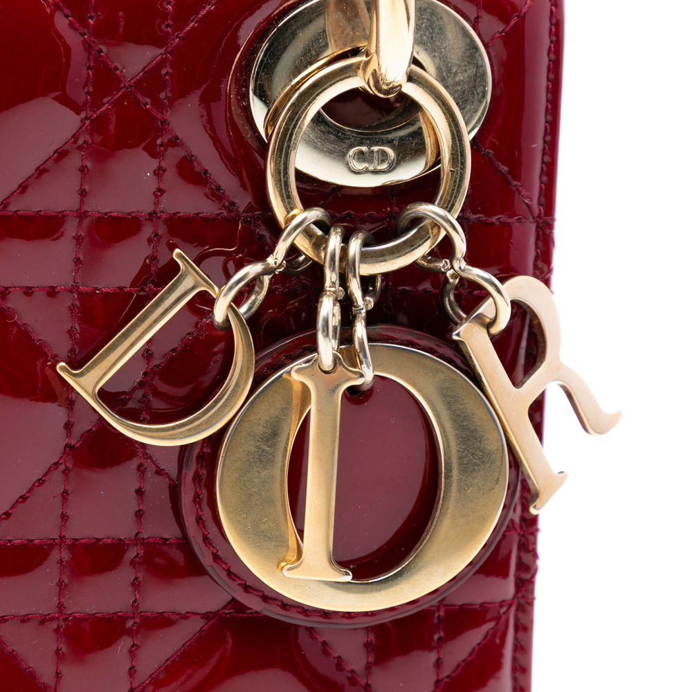 Pre-Loved Dior Mini Patent Cannage Lady Dior - Picture 5 of 8